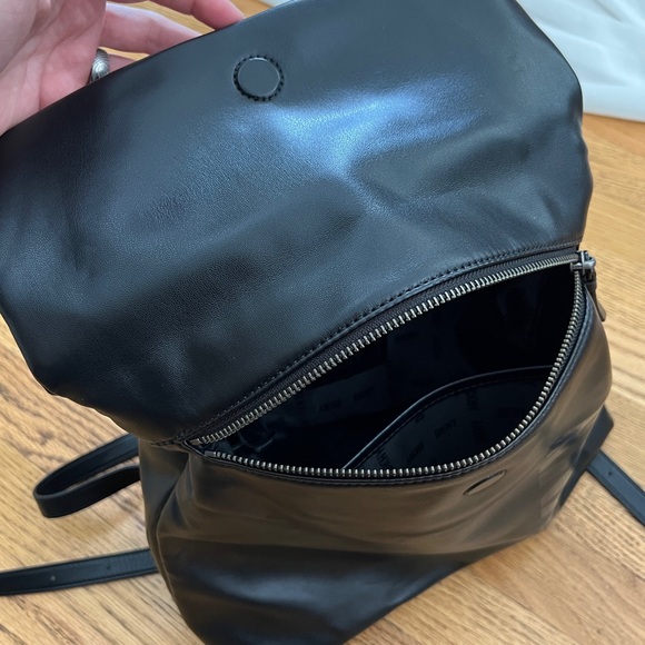 Modern Black Magnetic Clutch Backpack